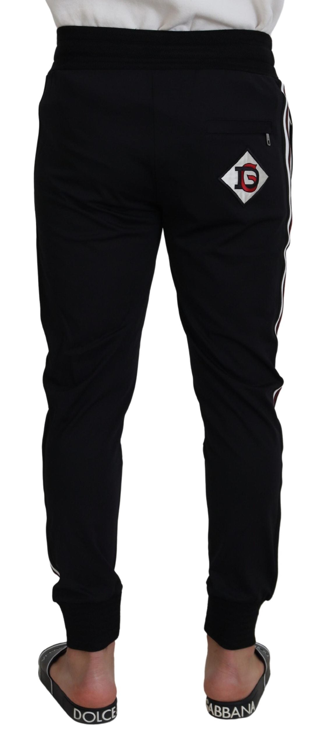 Dolce &amp; Gabbana Schicke schwarze Designer-Hose aus Baumwolle