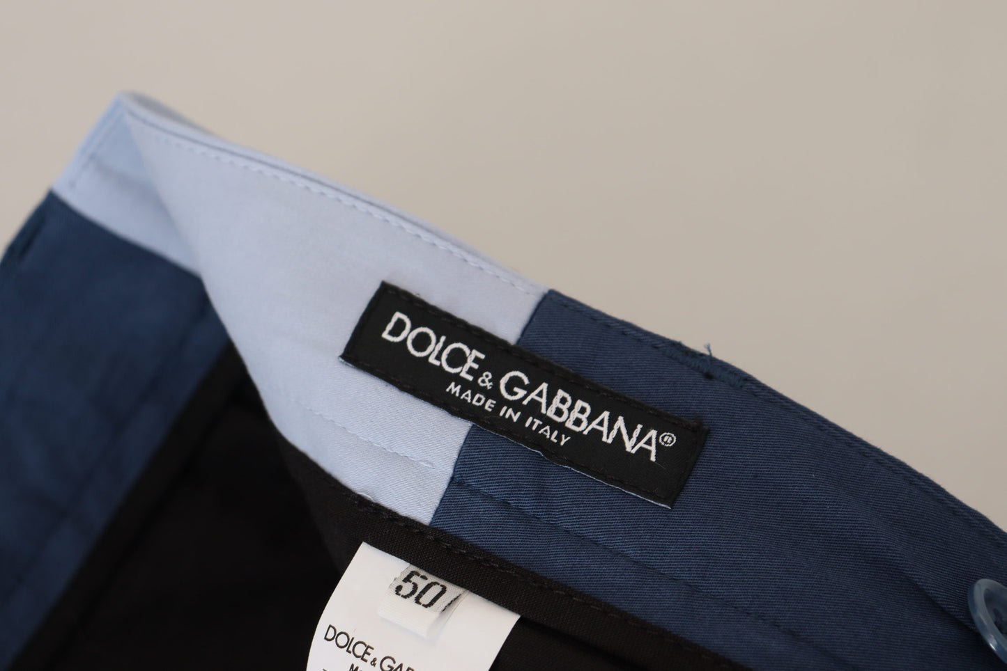 Dolce &amp; Gabbana Elegante blaue Baumwollmischungshose für Herren