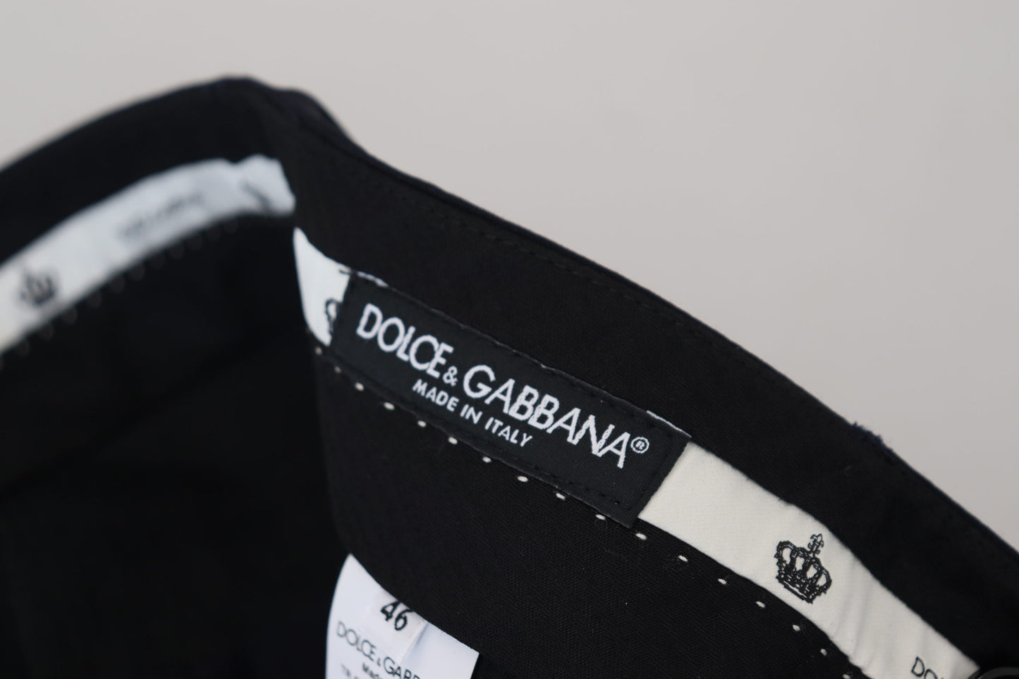 Dolce &amp; Gabbana Elegante schwarze Hose aus Wollmischung