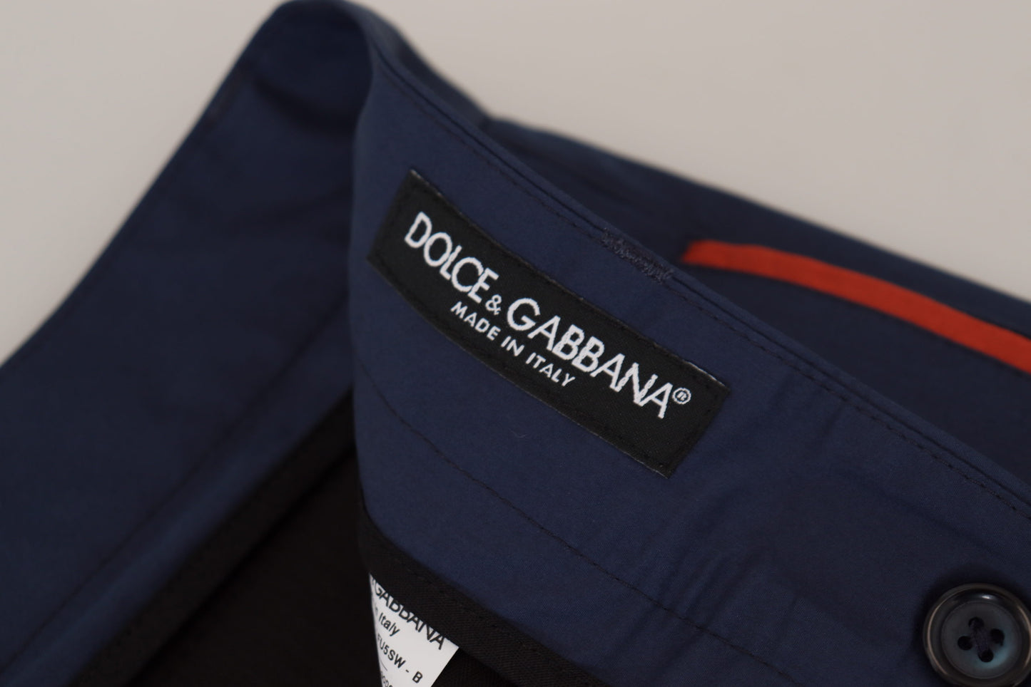 Dolce &amp; Gabbana Elegante blaue Baumwollseidenhose