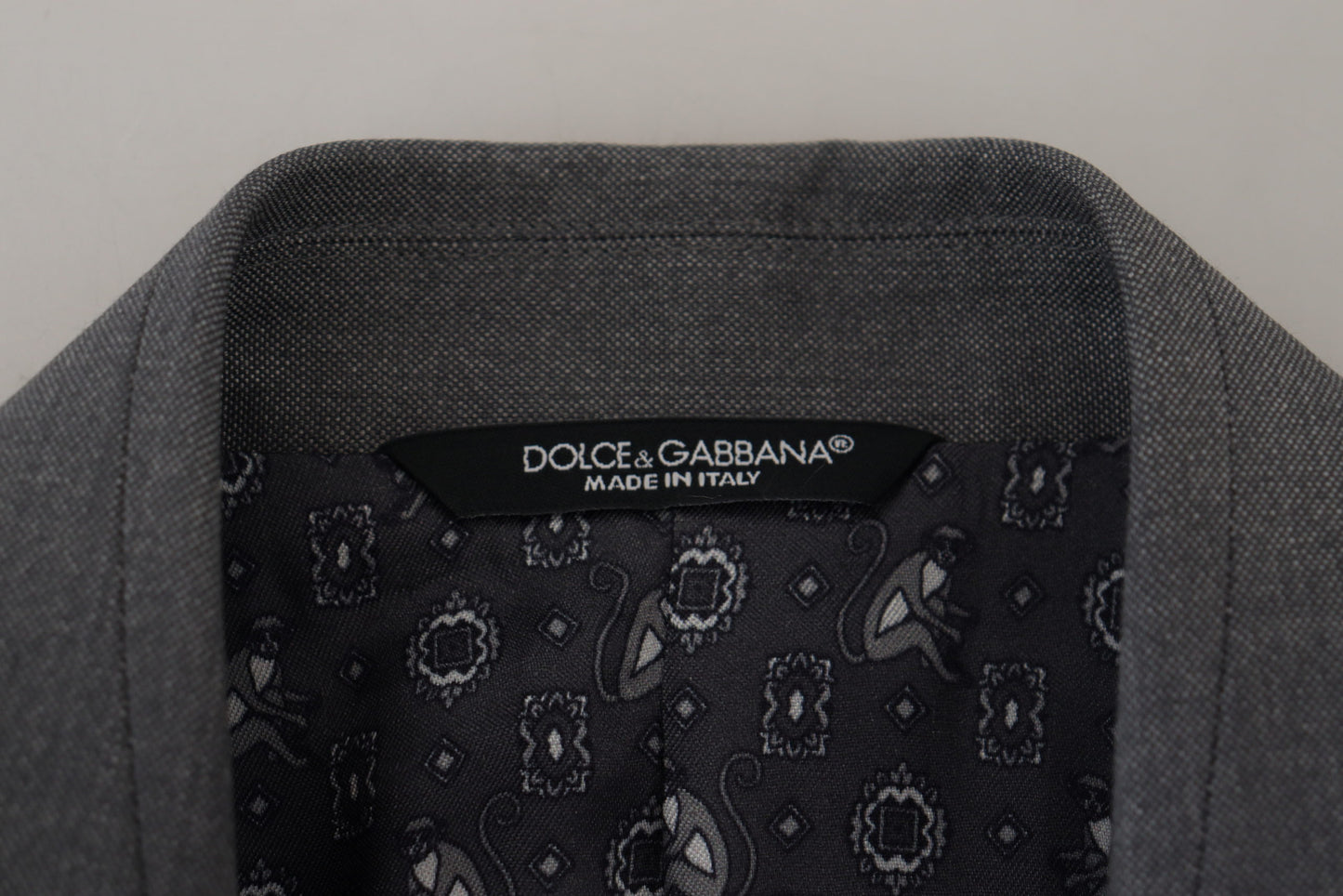 Dolce &amp; Gabbana Gray Wool Silk Slim Fit Jacket Blazer