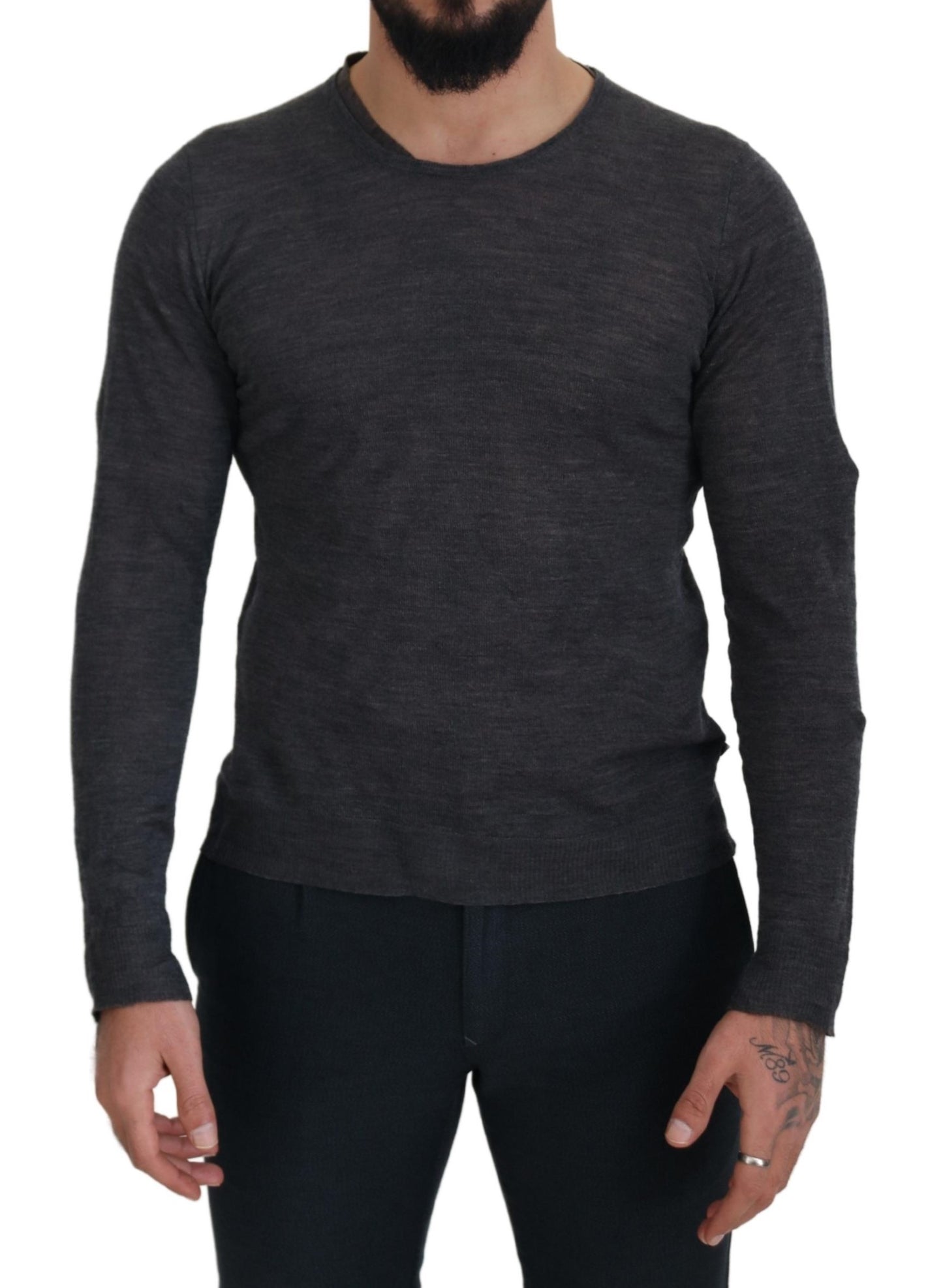 Kostüm National Sleek Grey Crewneck Pullover Pullover