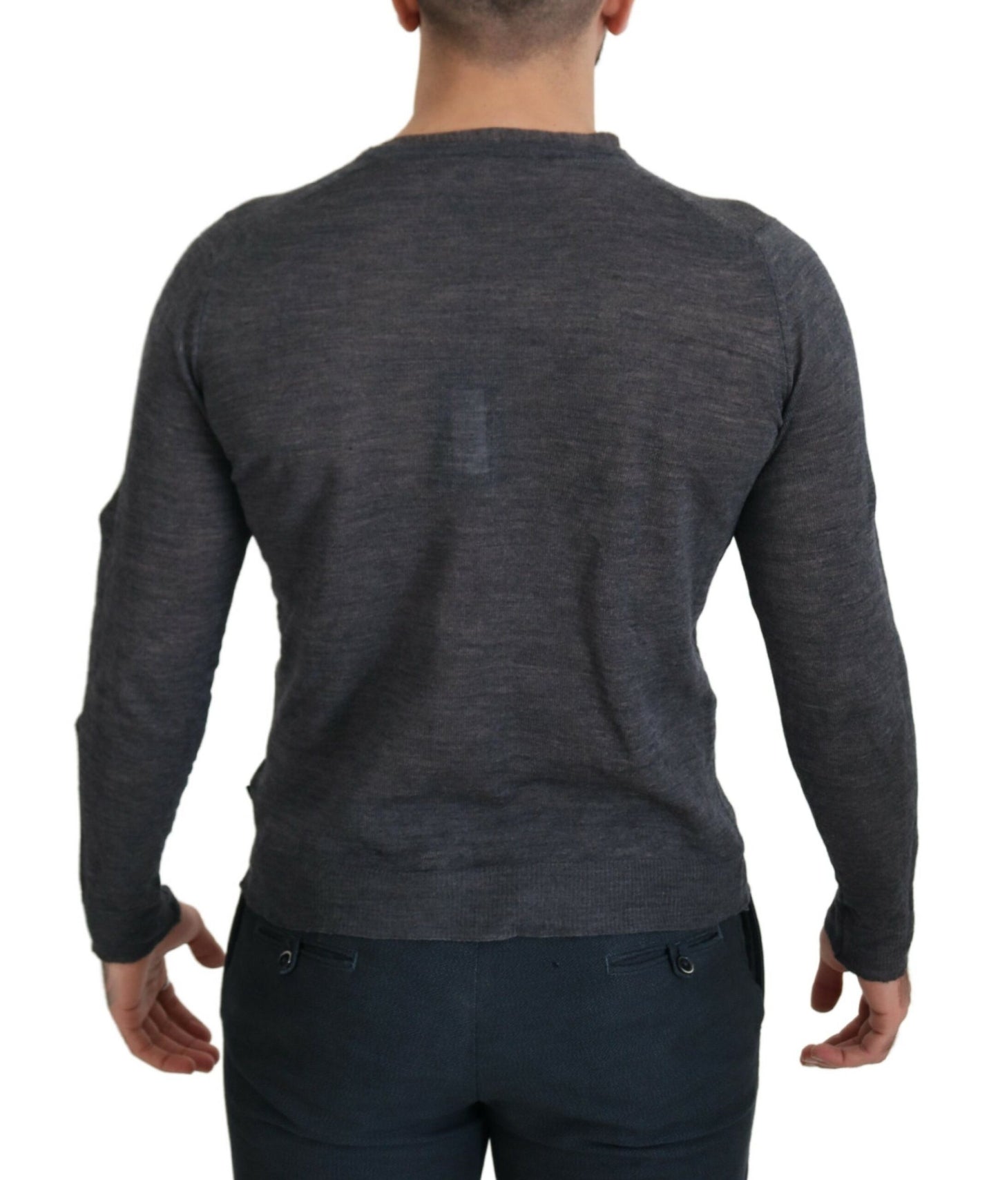 Kostüm National Sleek Grey Crewneck Pullover Pullover