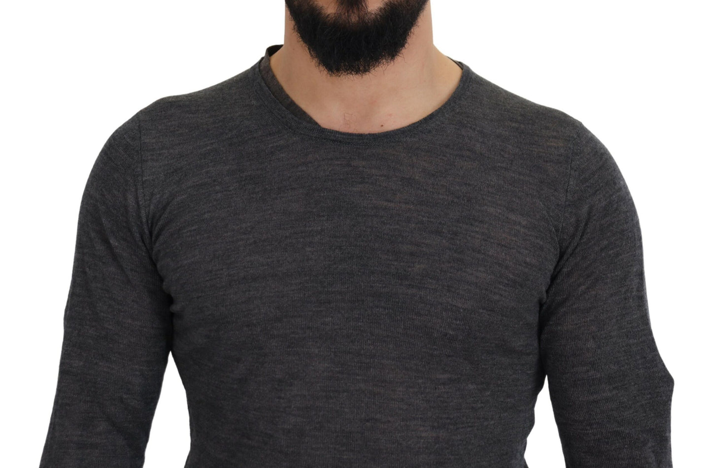 Kostüm National Sleek Grey Crewneck Pullover Pullover