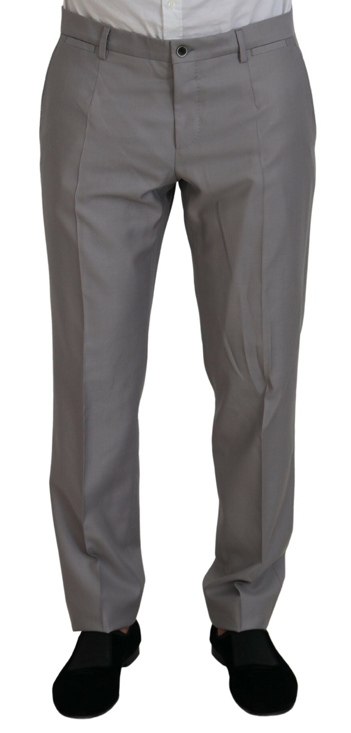 Dolce &amp; Gabbana Eleganter dreiteiliger Slim-Fit-Anzug in Silber