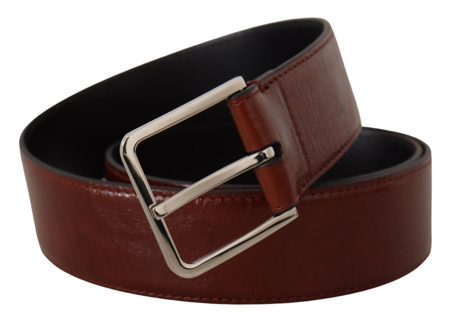 Dolce &amp; Gabbana Bordeaux Calf Patent Leather Logo Waist Buckle Belt