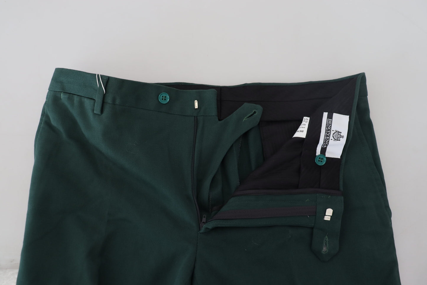 BENCIVENGA Elegante dunkelgrüne Chinohose