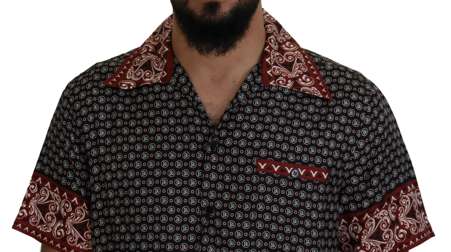 Dolce &amp; Gabbana Multicolor Patterned Silk Casual Shirt