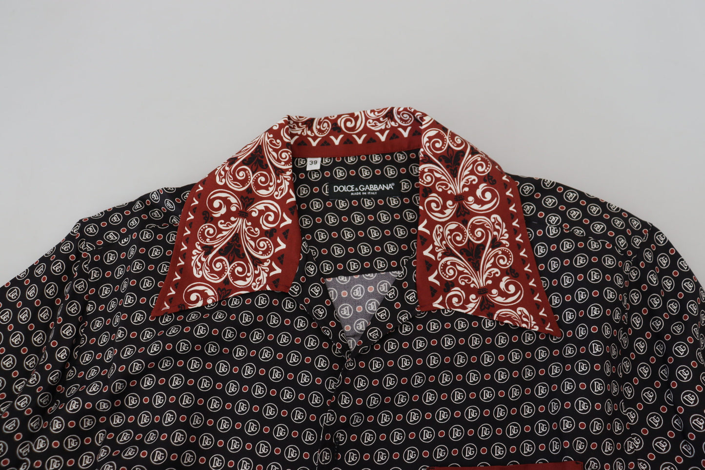 Dolce &amp; Gabbana Multicolor Patterned Silk Casual Shirt