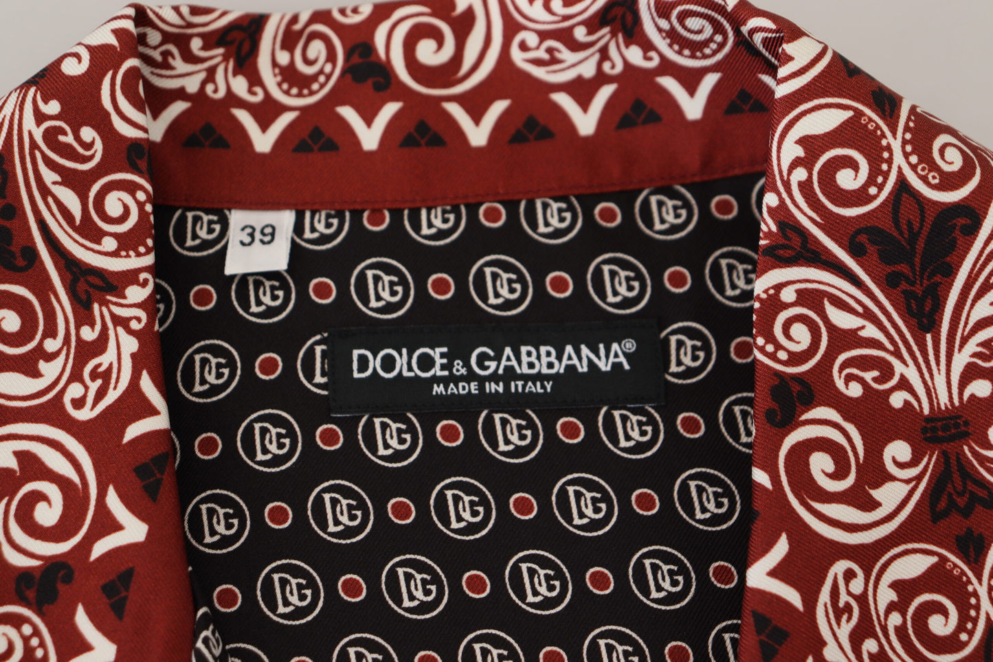 Dolce &amp; Gabbana Multicolor Patterned Silk Casual Shirt