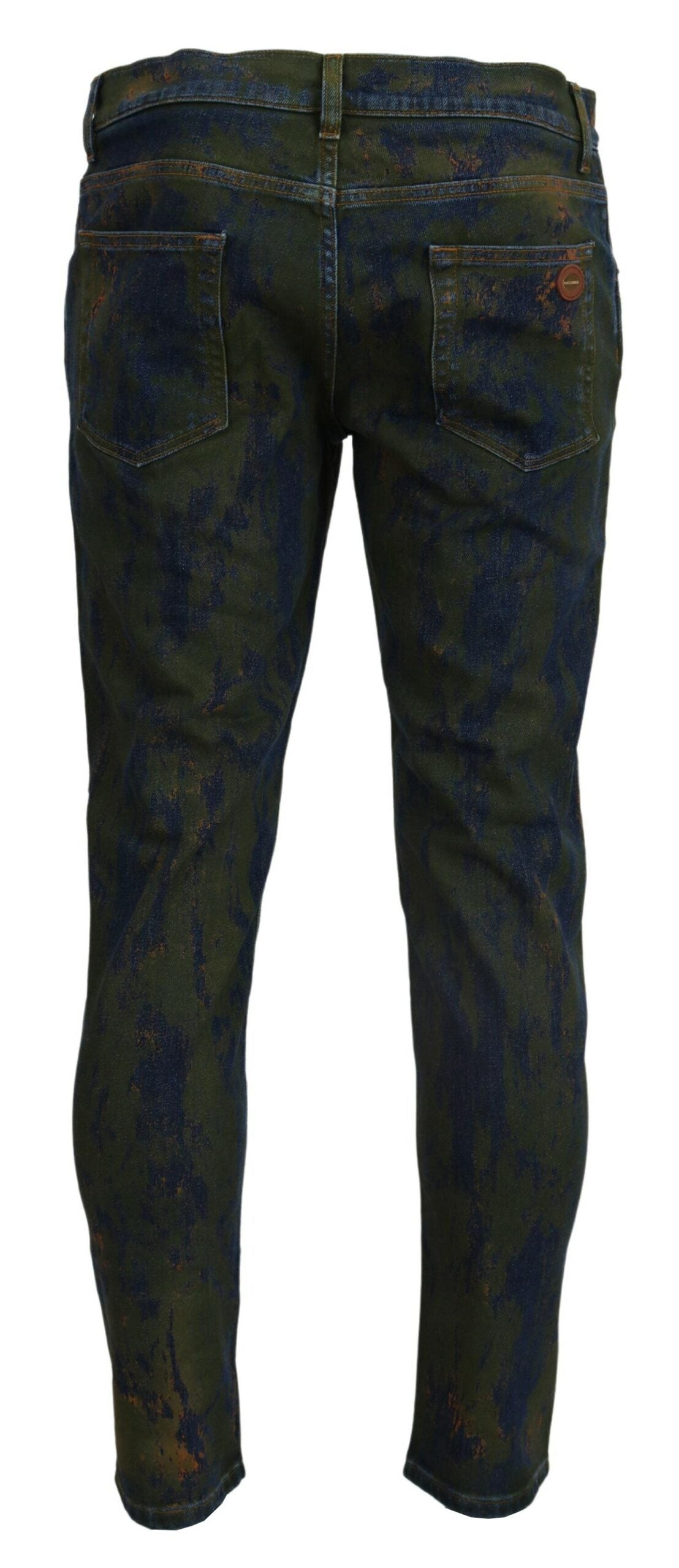 Dolce &amp; Gabbana Chic Slim-Fit-Denim-Jeans in grüner Waschung