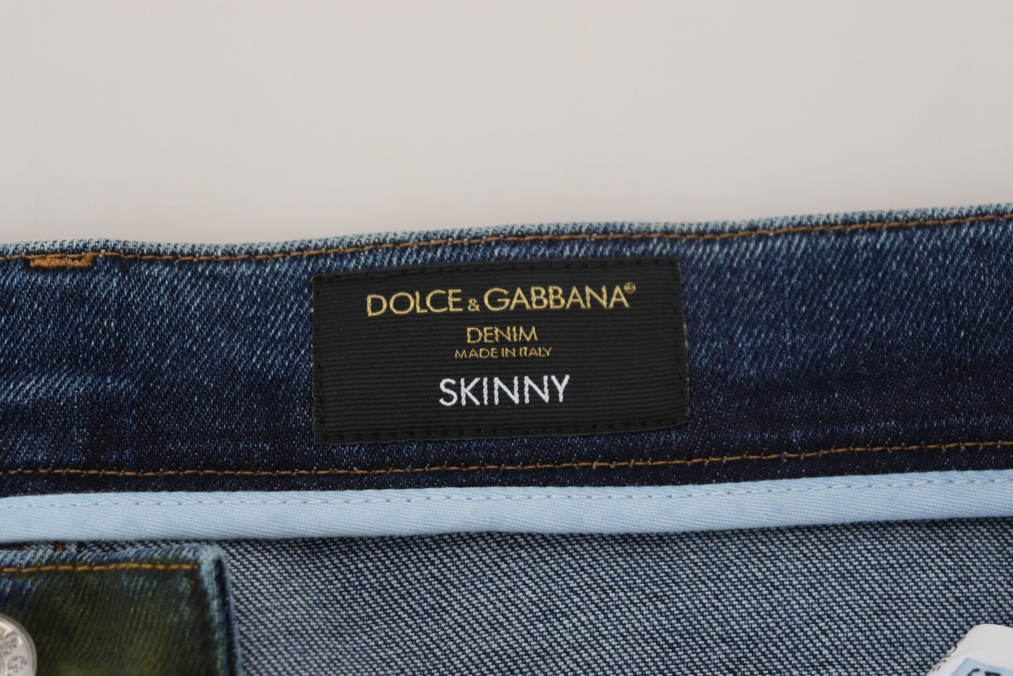 Dolce &amp; Gabbana Chic Slim-Fit-Denim-Jeans in grüner Waschung