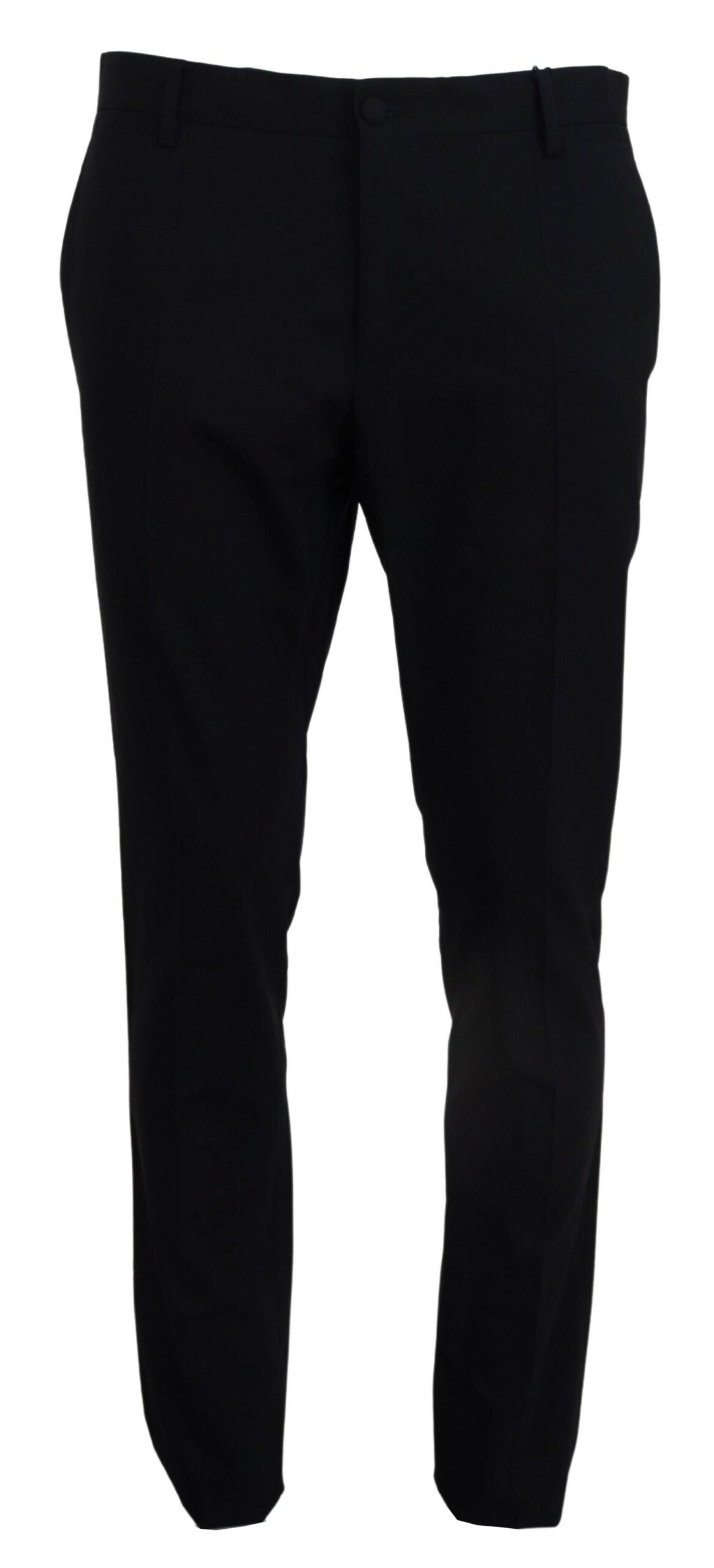 Dolce &amp; Gabbana Blue Wool Stretch Dress Formal Slim Fit Pant