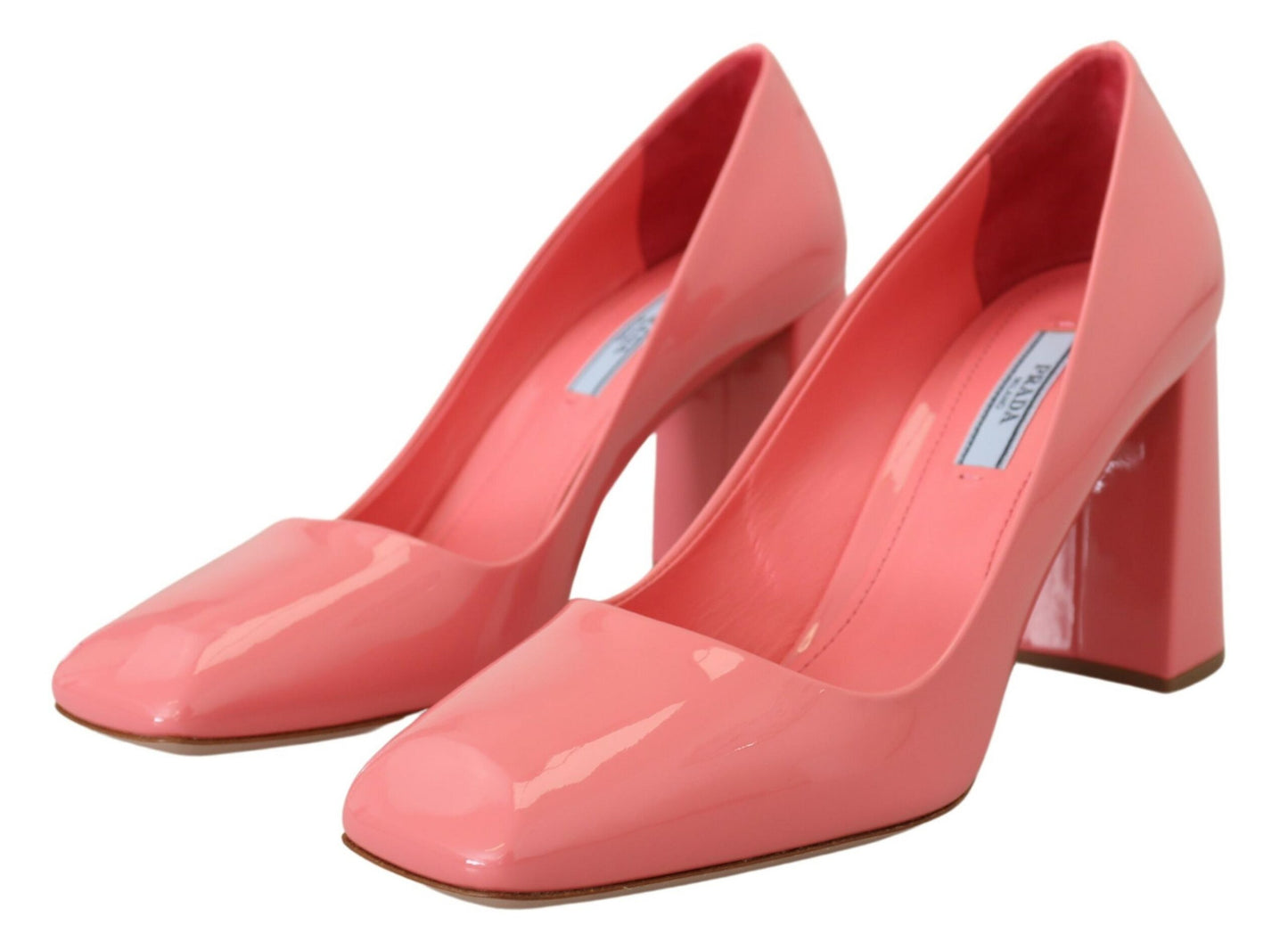 Elegante Prada-Heels mit quadratischer Zehenpartie in Rosa