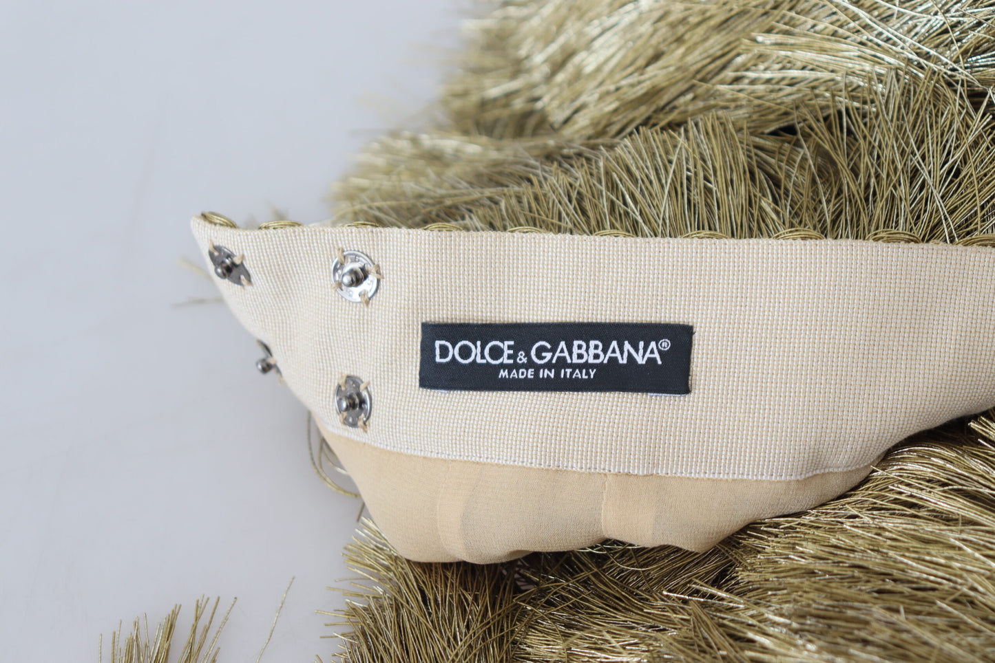 Dolce &amp; Gabbana Goldener, gestufter Midirock mit hoher Taille