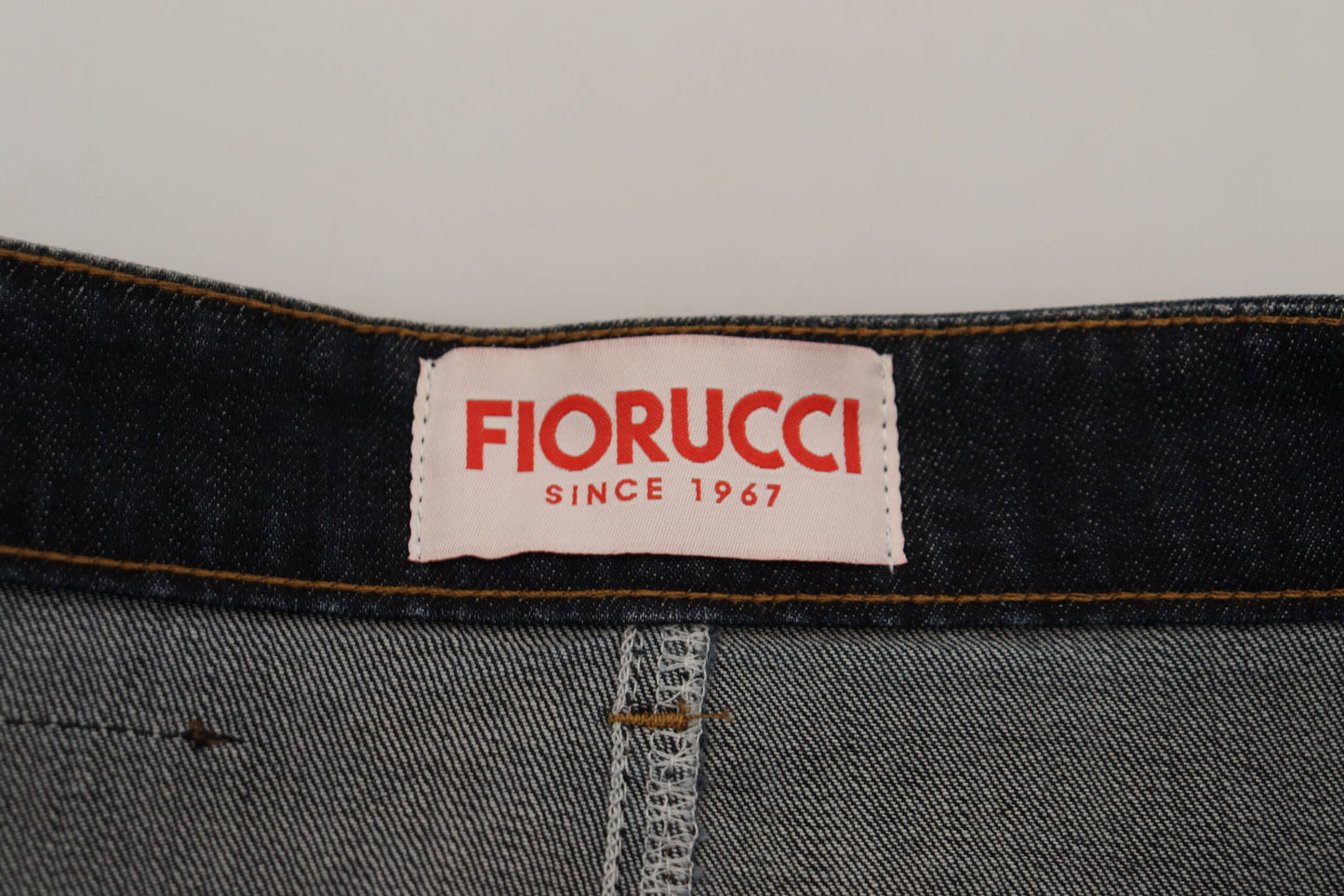 Fiorucci Chic dunkelblauer Jeansrock mit mittlerer Taille