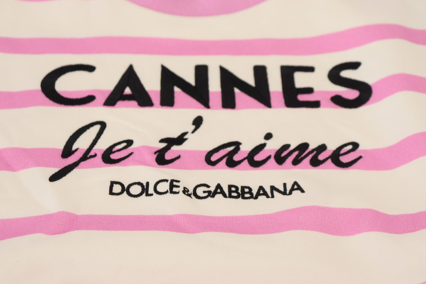 Dolce &amp; Gabbana Exklusives gestreiftes Baumwoll-Rundhals-T-Shirt