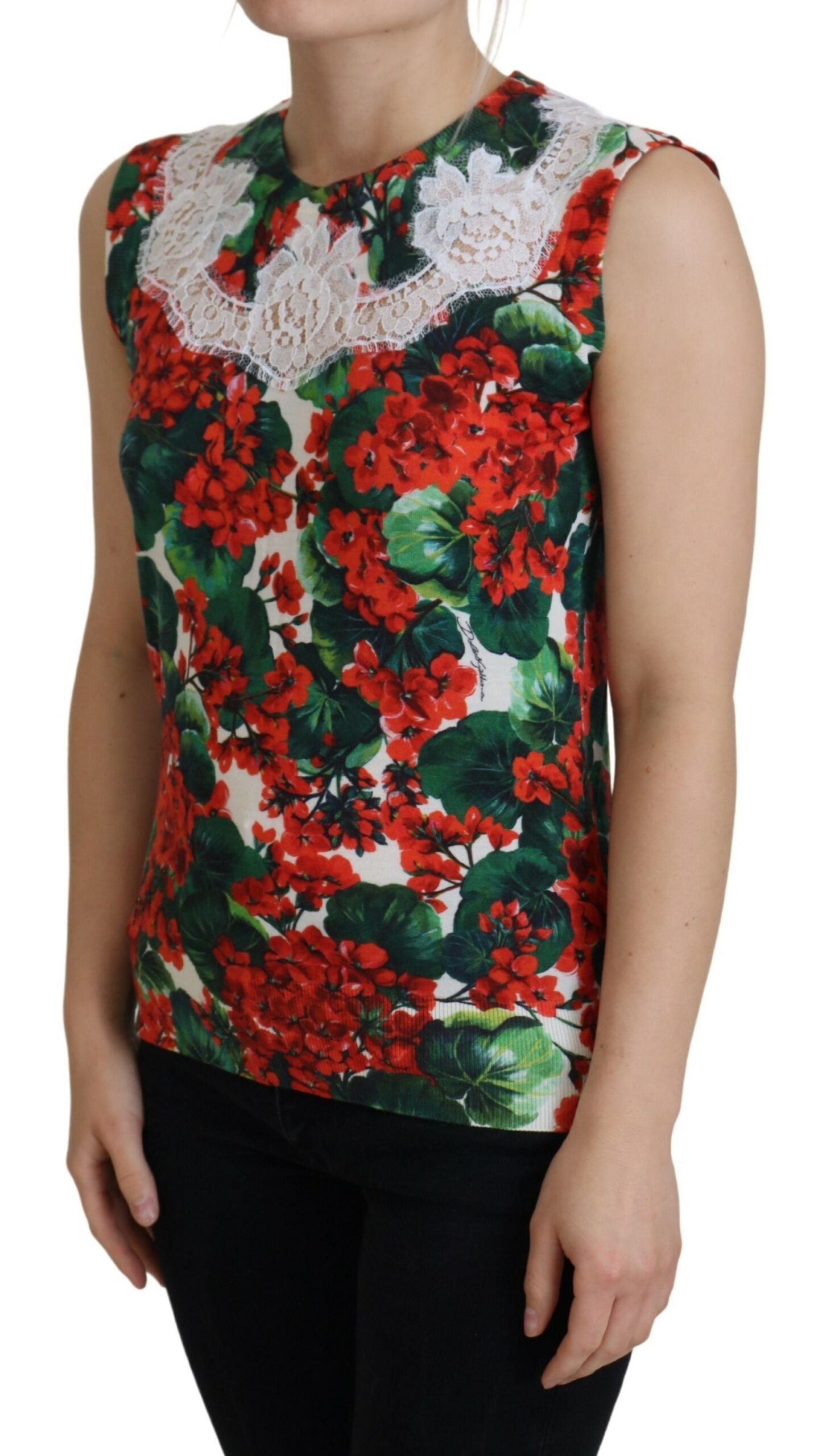 Dolce &amp; Gabbana Schicke Tanktop-Weste mit Blumendruck