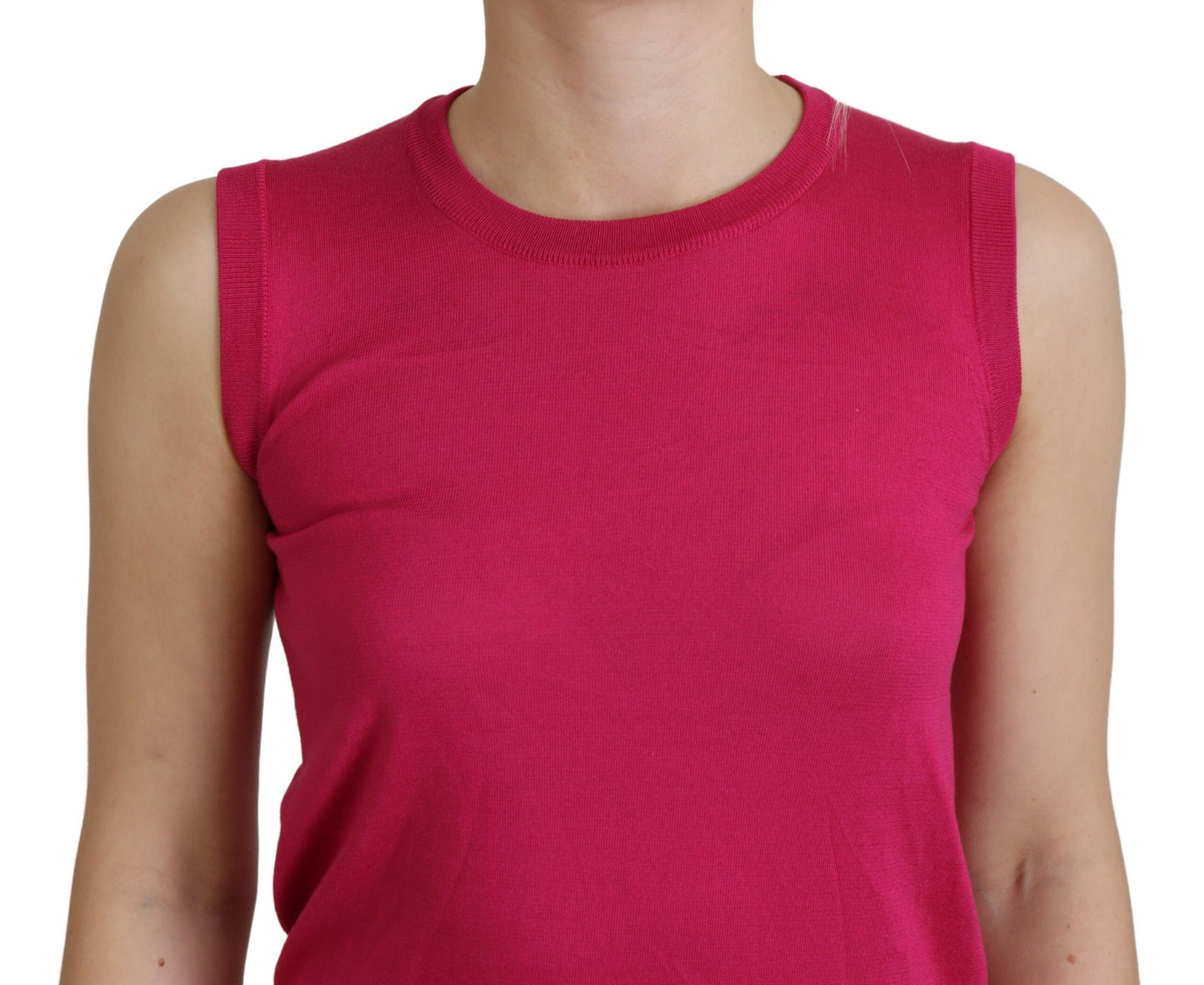 Dolce &amp; Gabbana Schicke, ärmellose Tanktop-Weste aus rosa Seide