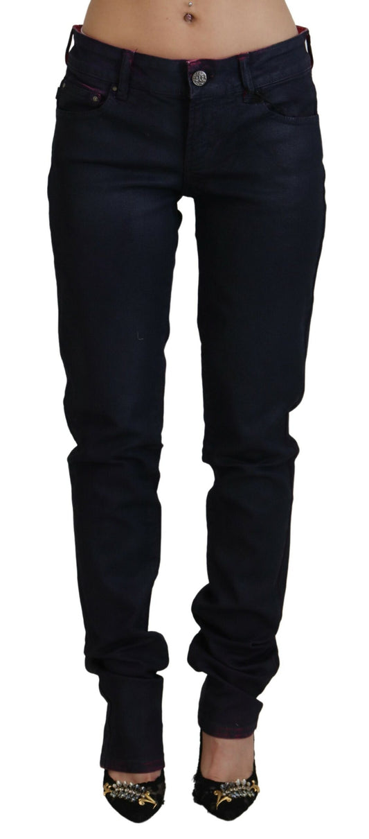 Pantaloni in denim a vita bassa neri eleganti Just Cavalli