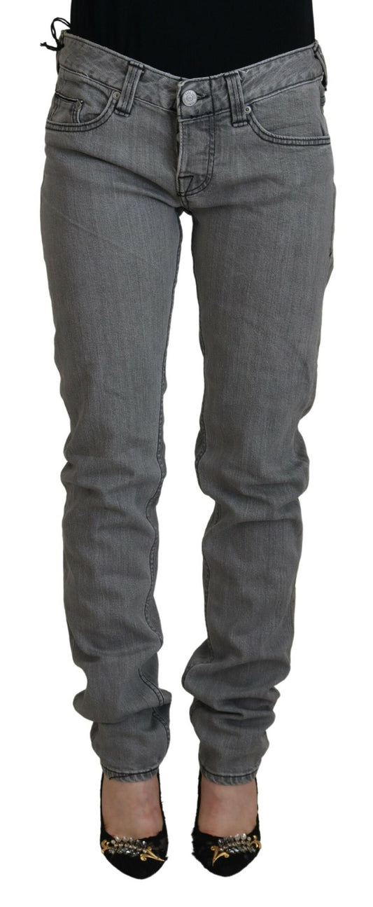 Jeans skinny grigi a vita bassa Care Label Chic