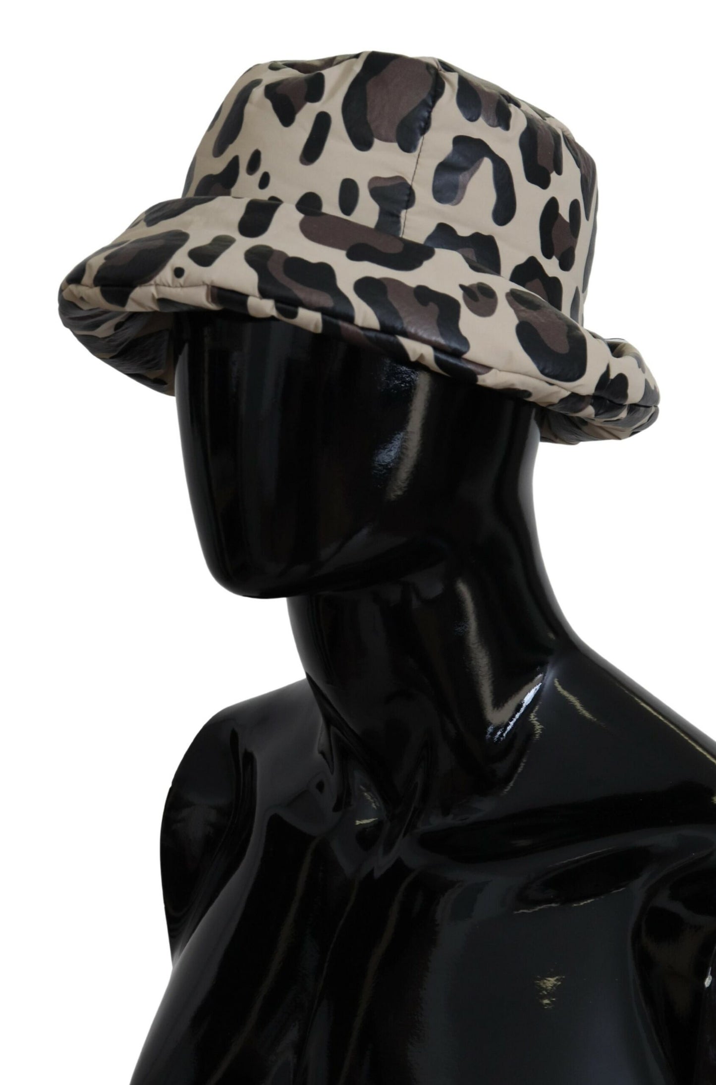 Dolce &amp; Gabbana Multicolor Leopard Print Capello Men Bucket Cap Hat