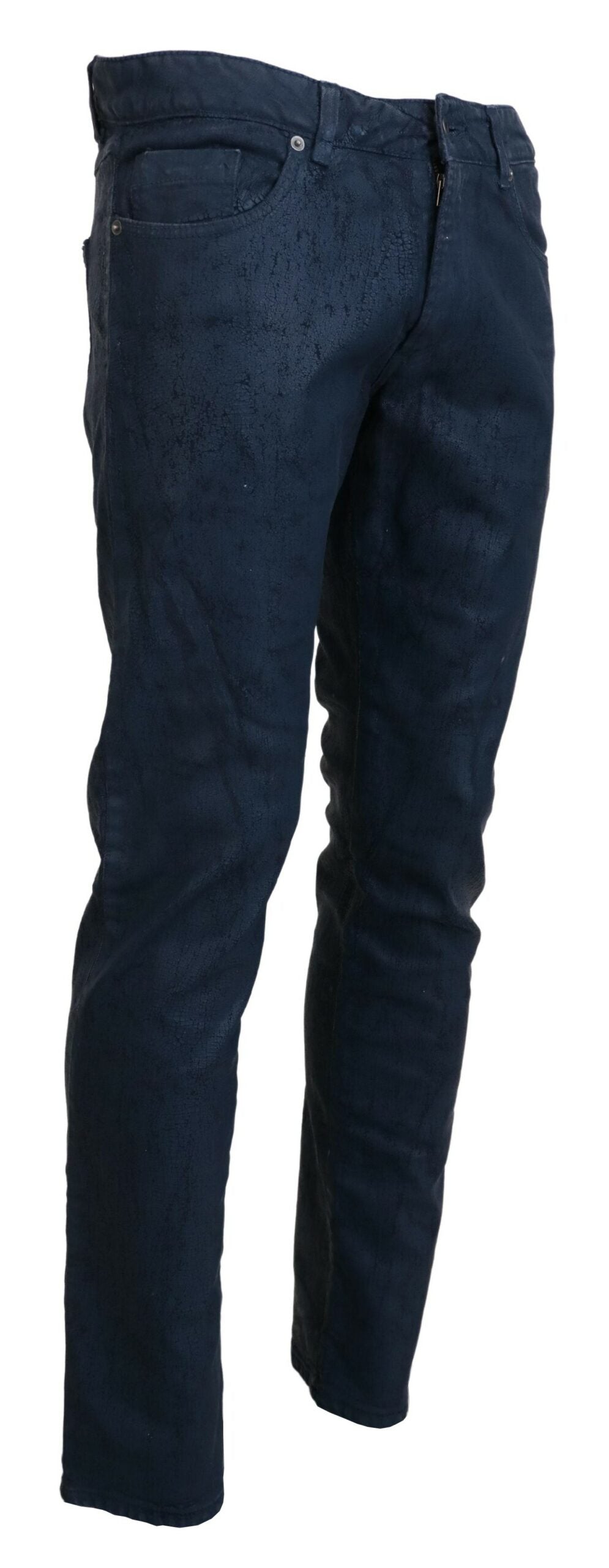 Exte Chic Tapered Jeans aus blauem Denim