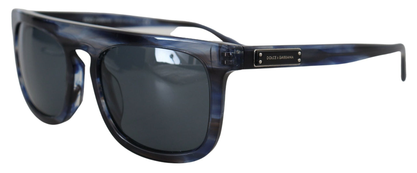 Dolce &amp; Gabbana Elegante blaue Acetat-Sonnenbrille für Damen