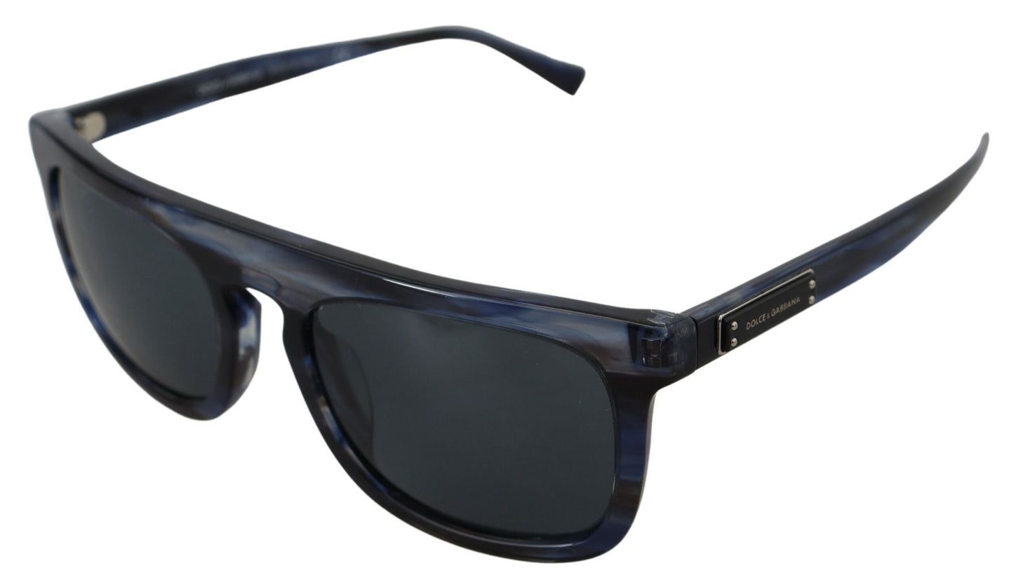 Dolce &amp; Gabbana Elegante blaue Acetat-Sonnenbrille für Damen