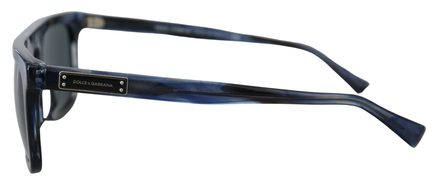 Dolce &amp; Gabbana Elegante blaue Acetat-Sonnenbrille für Damen