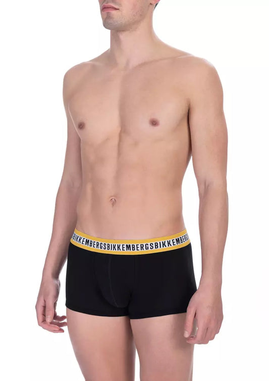 Bikkembergs Black Cotton Men Trunk Underwear