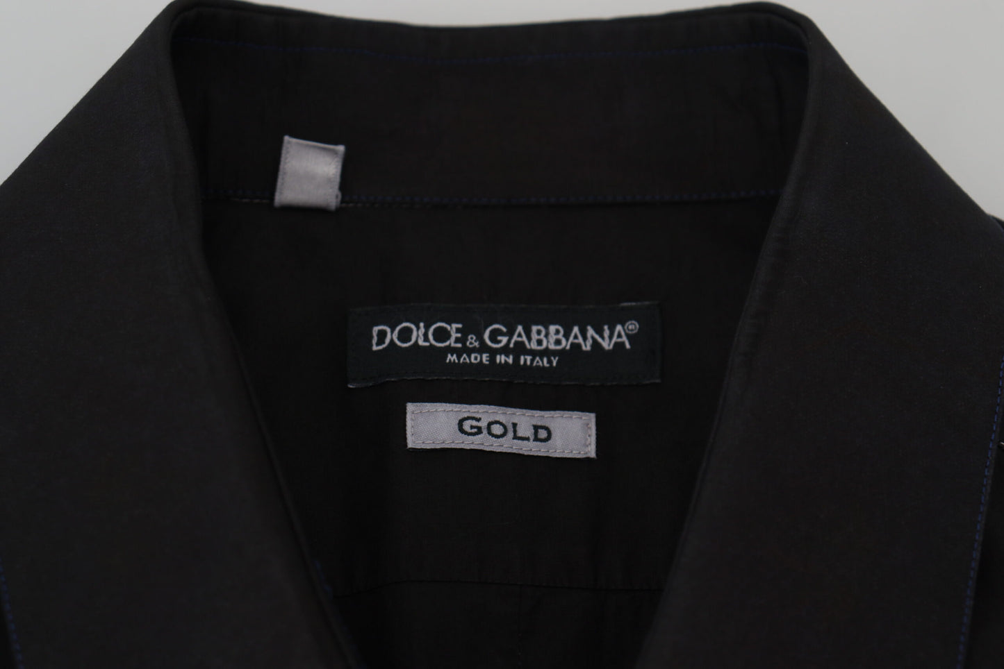 Dolce &amp; Gabbana Elegantes schwarzes formelles Baumwollhemd