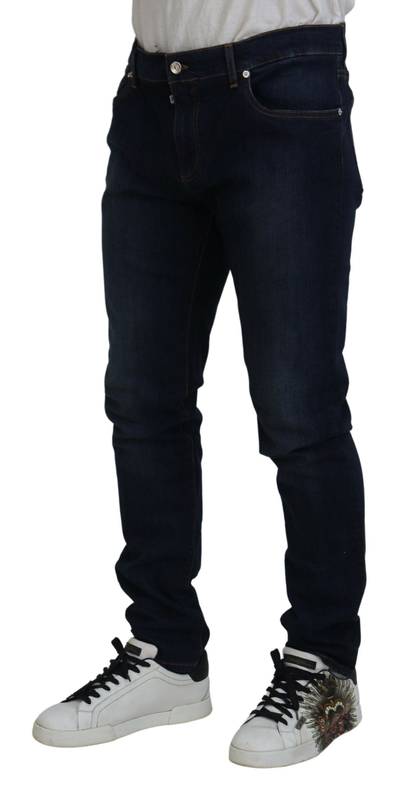 Dolce &amp; Gabbana Sleek Skinny Jeans in Dunkelblau