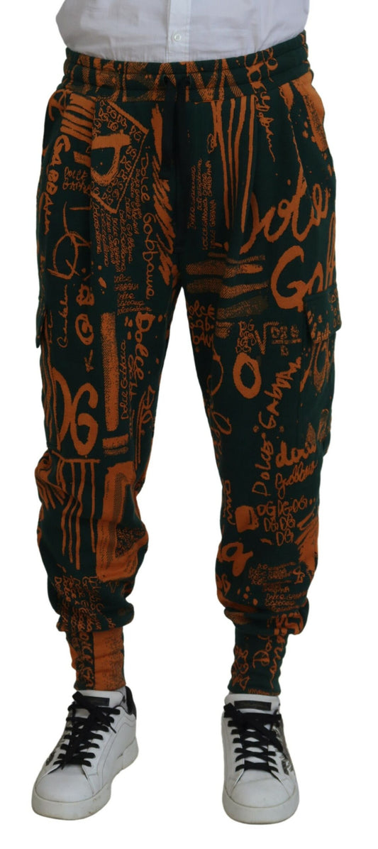 Mehrfarbige Jogger-Cargohose aus Seidenmischung von Dolce &amp; Gabbana