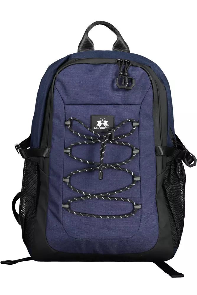 La Martina Eleganter blauer Rucksack mit Kontrastdetail