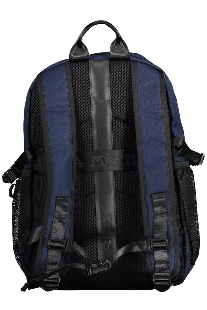 La Martina Eleganter blauer Rucksack mit Kontrastdetail