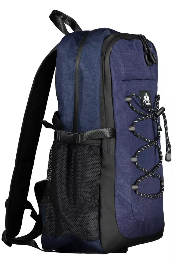 La Martina Eleganter blauer Rucksack mit Kontrastdetail