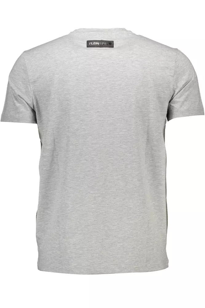 Plein Sport Sleek Grey Fitness Essential T-Shirt