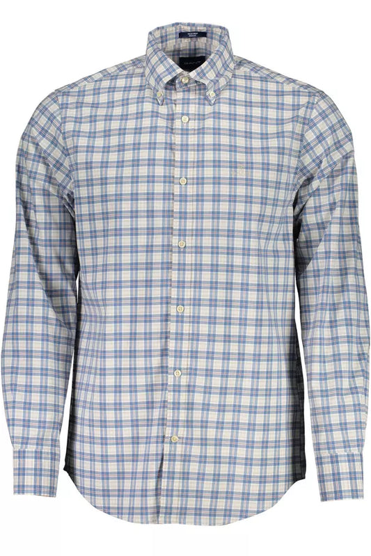 Gant elegantes blaues Langarmhemd