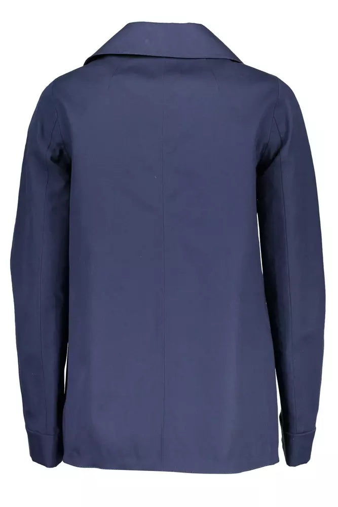 Gant Chic Sportjacke aus blauer Baumwolle mit Logo-Detail