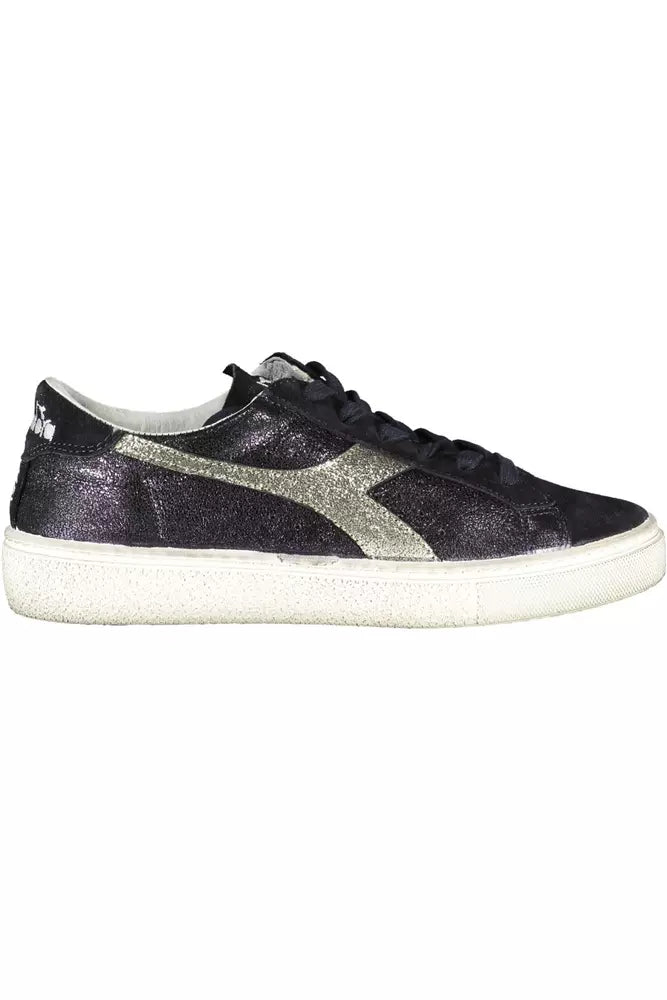 Diadora Black Leather Women Sneaker