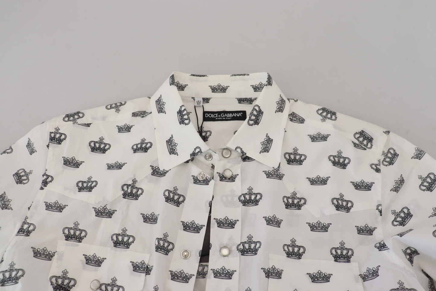 Dolce &amp; Gabbana Slim Fit Hemd mit Kronen-Print