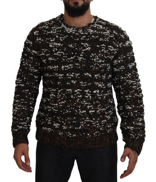 Dolce &amp; Gabbana Eleganter bronzefarbener Strickpullover