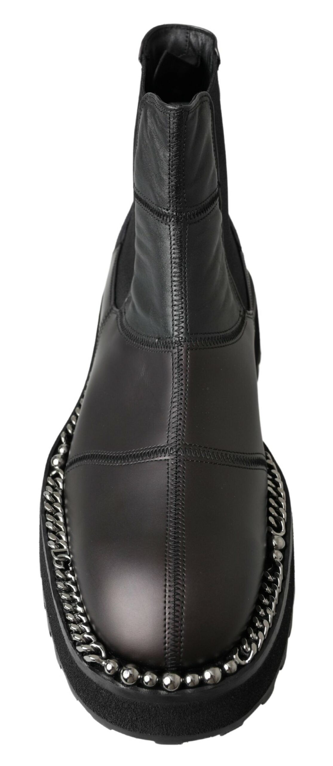 Dolce &amp; Gabbana Elegante schwarze Ankle-Stretch-Slip-On-Stiefel