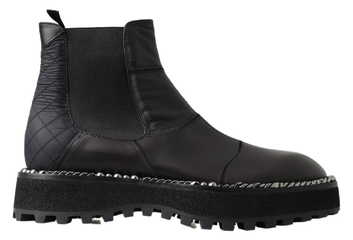 Dolce &amp; Gabbana Elegante schwarze Ankle-Stretch-Slip-On-Stiefel