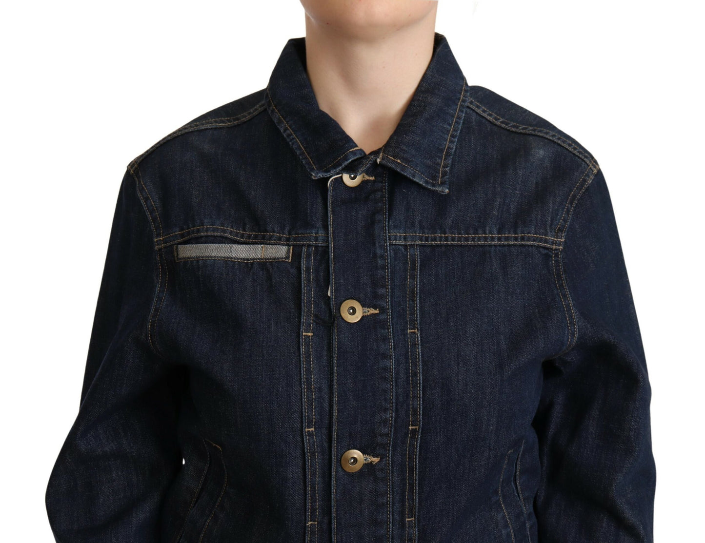 Master Coat Schicke dunkelblaue Jeansjacke