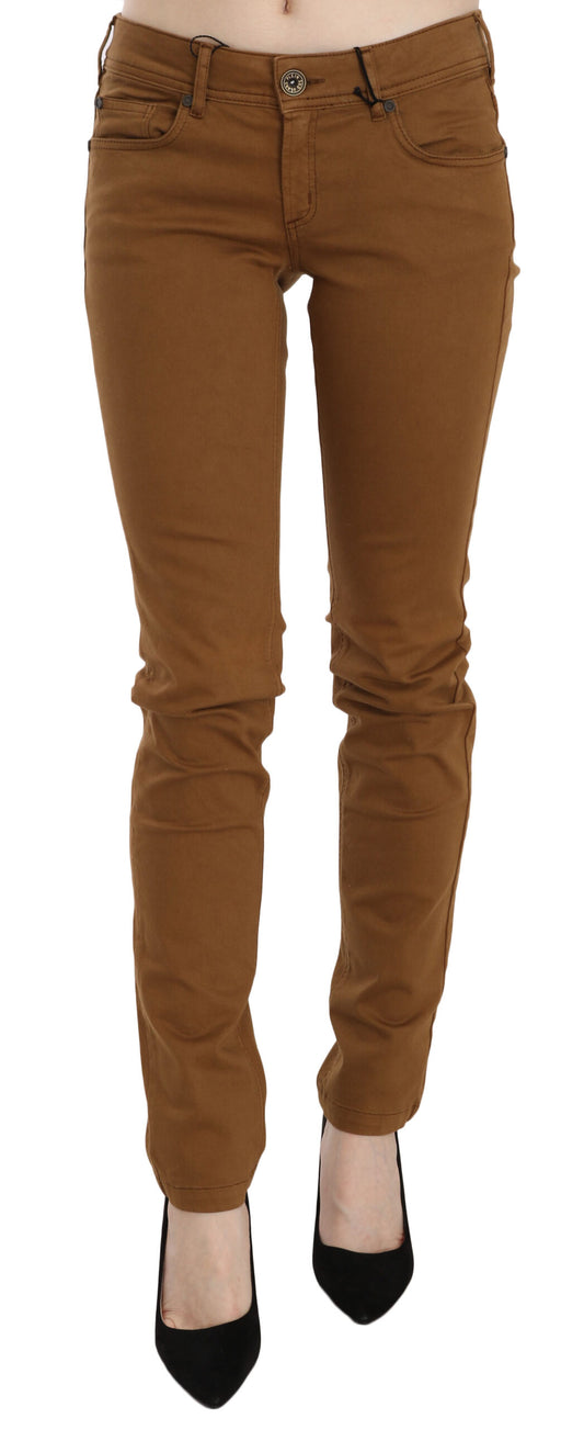 Pantaloni skinny in cotone a vita media PLEIN SUD Chic