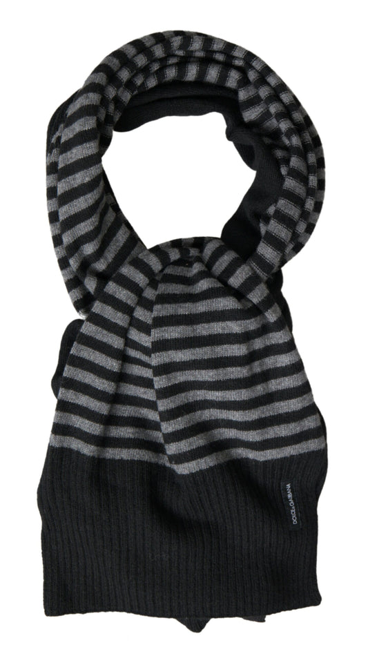 Dolce & Gabbana Elegant Striped Wool Blend Men's Scarf