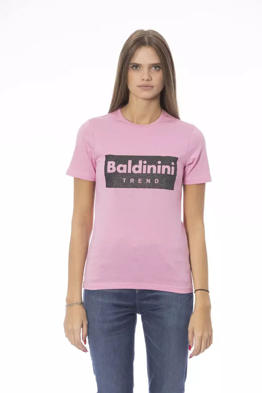 Baldinini Trend Pink Cotton Tops &amp; T-Shirts