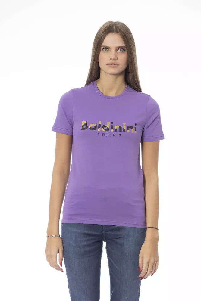 Baldinini Trend Purple Cotton Tops &amp; T-Shirts